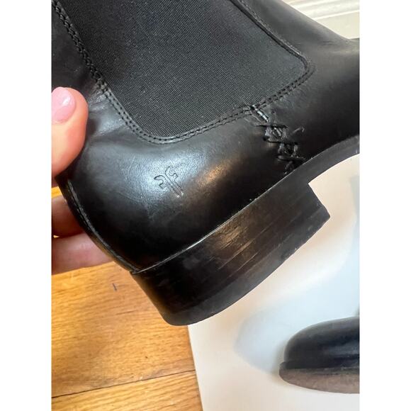 Frye Black Melissa Double Sole Chelsea Boots Women's Sz. 8 - Picture 5 of 10